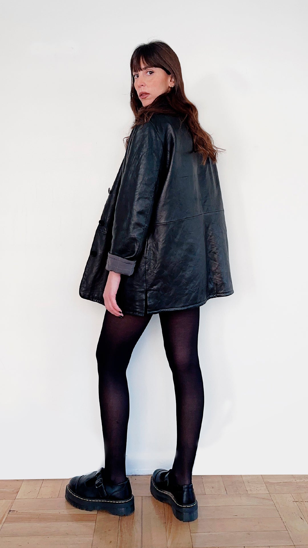 LEATHER JACKET NEGRO