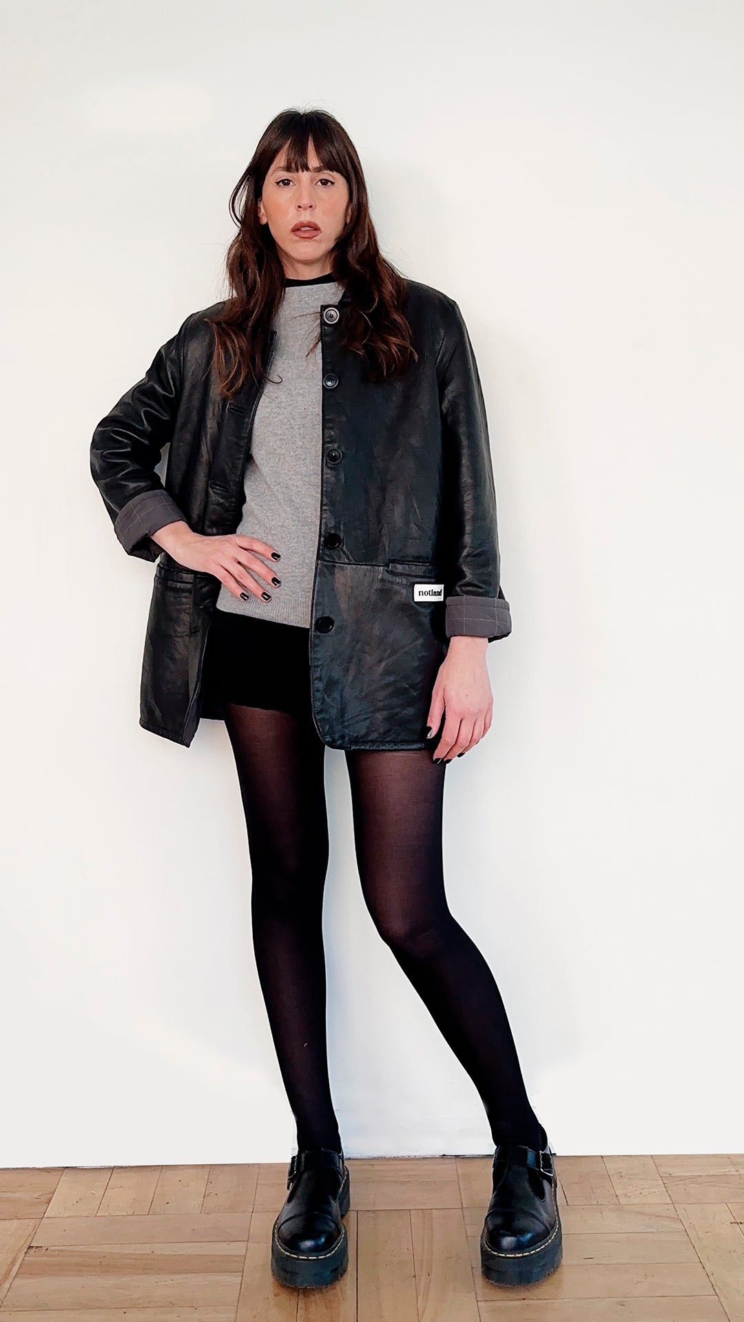 LEATHER JACKET NEGRO