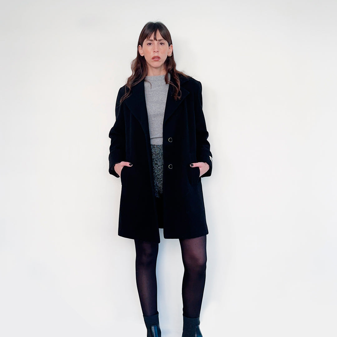 WOOL COAT NEGRO