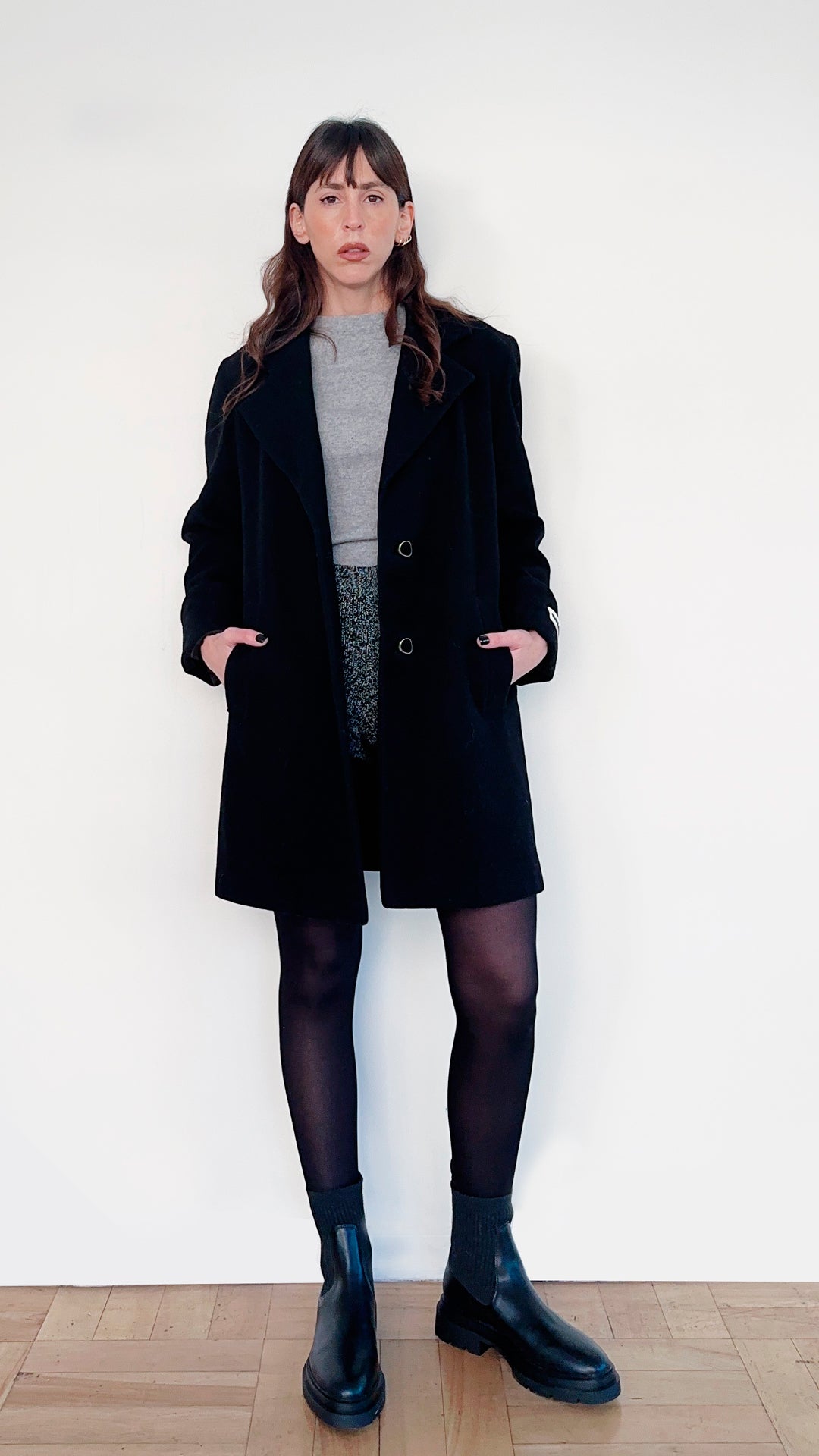 WOOL COAT NEGRO