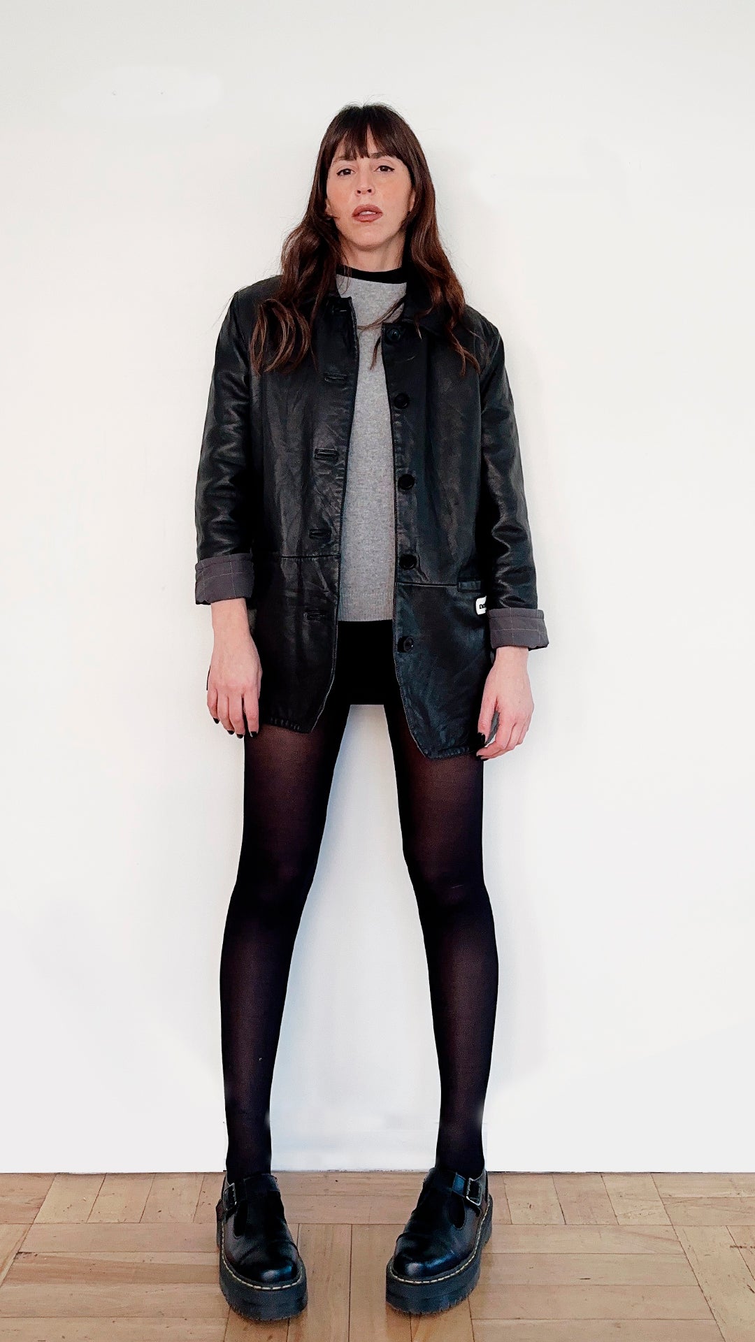 LEATHER JACKET NEGRO