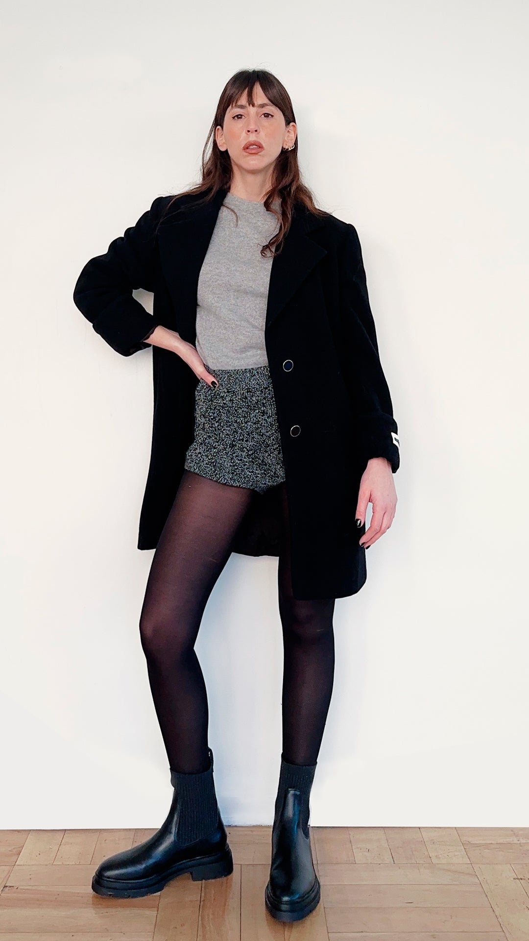 WOOL COAT NEGRO