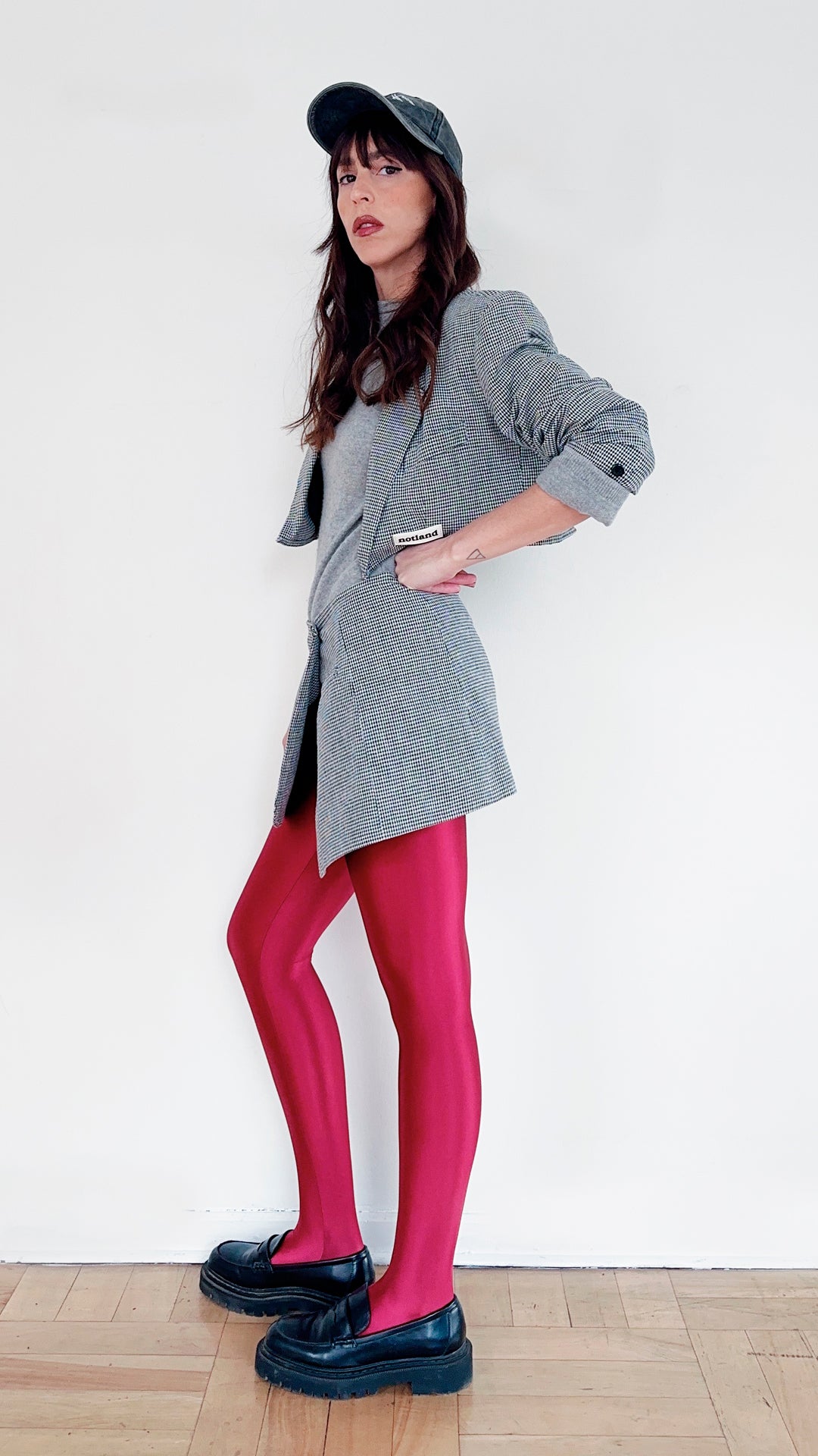 CROP BLAZER & MINI SKIRT PIED DE PULE