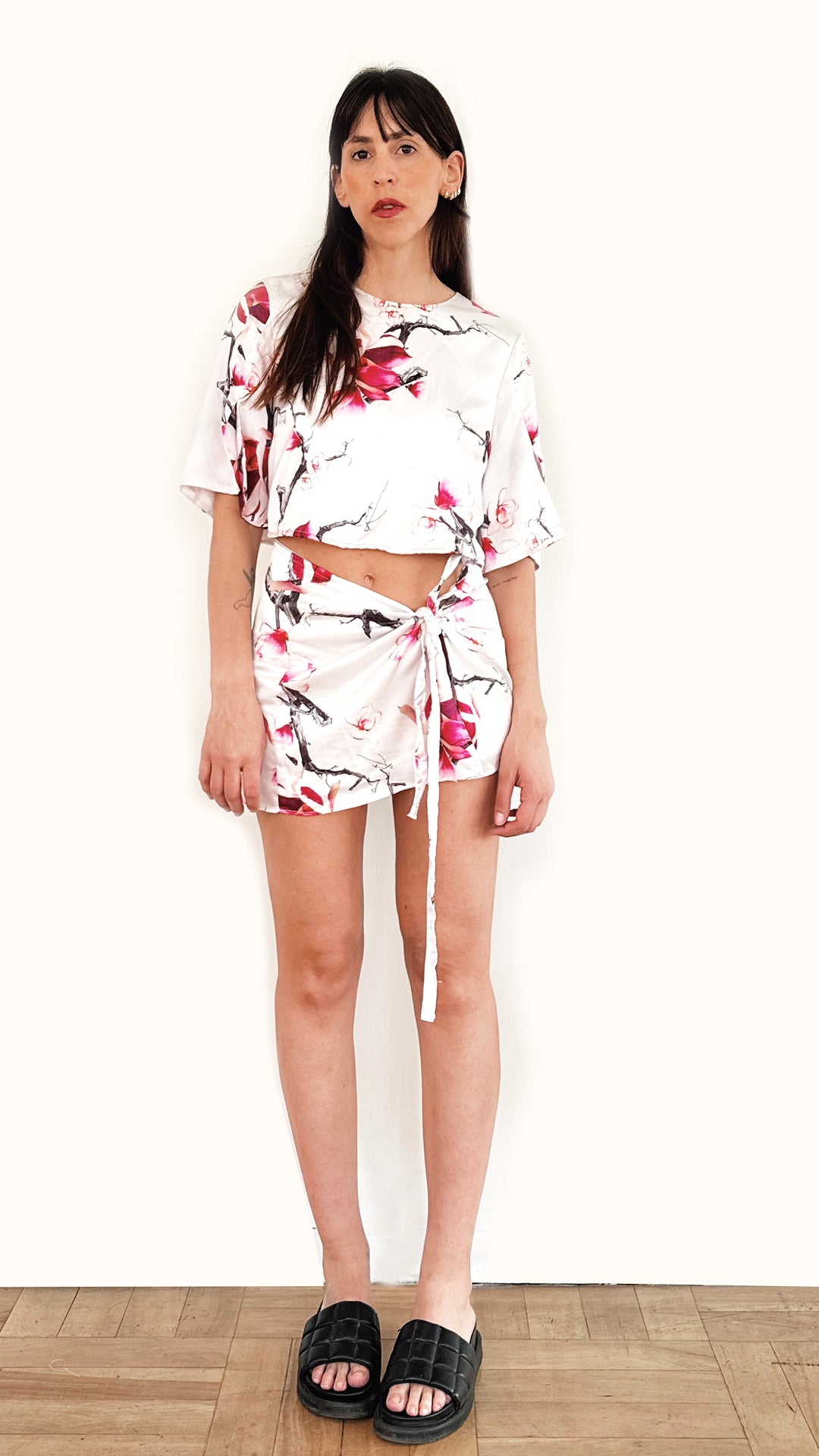 CROP & MINI SKIRT BLANCO