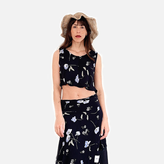 CROP & MIDI SKIRT FLORES